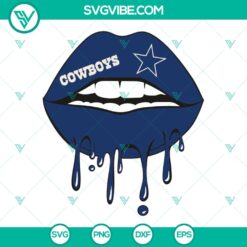 Dallas Cowboys Lips SVG Design - Instant Download