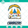 Los Angeles Chargers NFL gnomes SVG bundle featuring team logos and designs, instant download for crafting and sports fans.