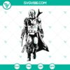 Mandalorian Star Wars shirt stencil SVG vector with instant download - ideal for sci-fi fans and DIY projects.