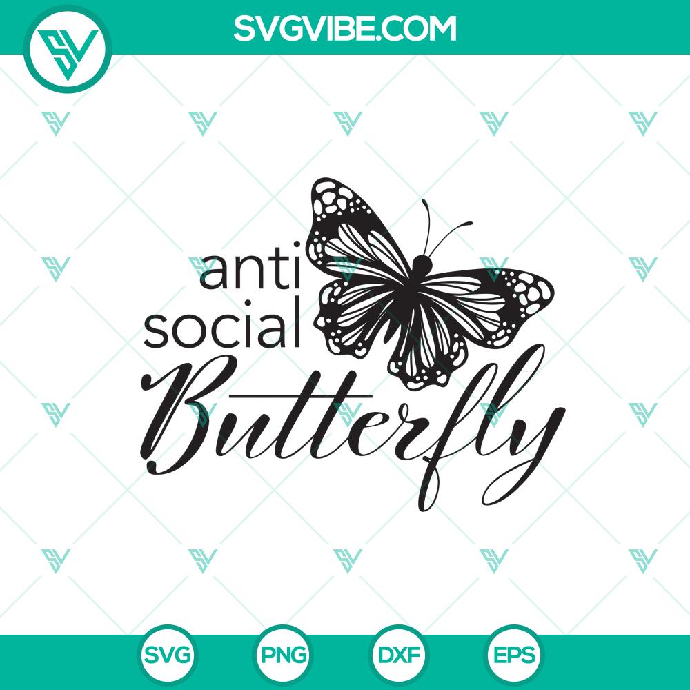 mockup-635258948.jpg Social Butterfly vs Anti Social Butterfly SVG design for social distancing shirt, instant download.