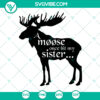 Funny Monty Python inspired Brother Sister SVG with moose biting sister design. Holy Grail humor, perfect for siblings.