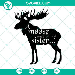 Funny Monty Python inspired Brother Sister SVG with moose biting sister design. Holy Grail humor, perfect for siblings.