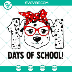 101 Days of School Dog Lover SVG with adorable paw prints. Perfect for back to school projects. Instant Download.