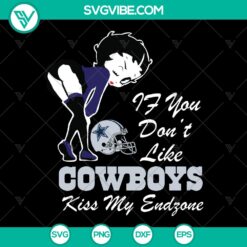 Dallas Cowboy Kiss My Endzone SVG | NFL Football Helmet Betty Boop Svg