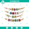 100 days of school bracelet SVG design for little girl, includes DXF, EPS, PNG files for crafting projects. Great for school celebrations.