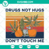 Vintage marijuana SVG design with a "Don't Touch Me Weed" message, perfect for stoner enthusiasts. Instant download.