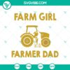 SVG bundle featuring a farm girl and farmer dad design, daughter tractor theme for crafts, shirts, and more.