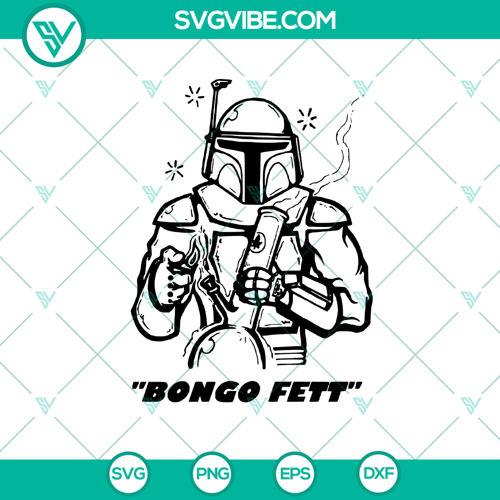 mockup-682291937.jpg Boba Fett Star Wars weed SVG design for instant download, featuring iconic character.