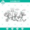 Disney Mickey and Donald Duck skeleton Halloween SVG designs for spooky fun.