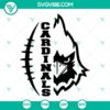 Cardinals football SVG cut file with PNG silhouette digital design for crafting projects.