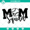 Baseball Mom Squad Cut File SVG design for instant download, perfect for team support.