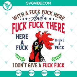 Fuck Fuck Chicken SVG - Instant Download | Funny Adult Humor SVG