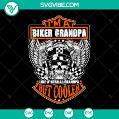 Biker Grandpa SVG design for a cool grandfather gift, instant download - ideal for biker grandpa supporters and enthusiasts.