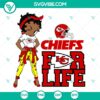 Betty Boop Kansas City Chiefs NFL Football Logo SVG Design ideal for football fans, Instant Download.