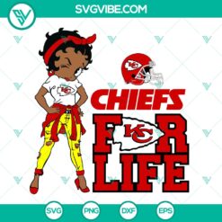 Betty Boop Kansas City Chiefs NFL Football Logo SVG Design - Instant Download