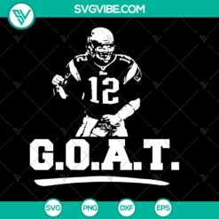 Tom Brady SVG Bundle featuring Tampa Bay Buccaneers football player design, ideal for fans gift, instant download. Great for digital crafting.