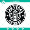 Las Vegas Raiders Starbucks Wrap and Coffee SVG Bundle with NFL Sport Design, perfect for fans of the team.