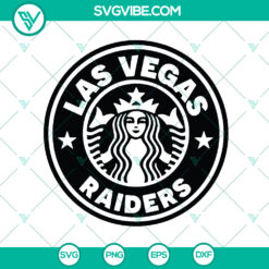 Las Vegas Raiders Starbucks Wrap and Coffee SVG Bundle with NFL Sport Design, perfect for fans of the team.