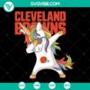 Dabbing Unicorn Cleveland Browns SVG, NFL Football Team Logo Fans Cute Unicorn Design - Instant Download.