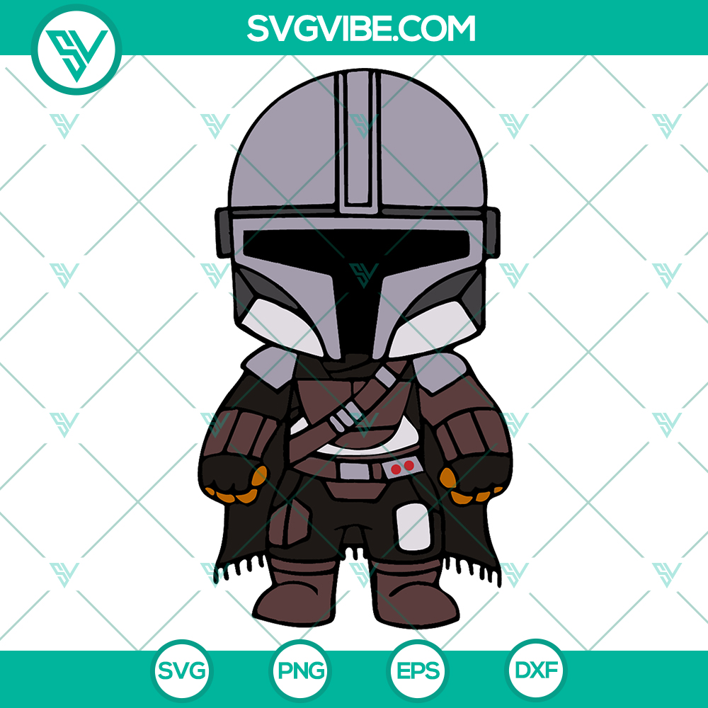mockup-716522059.jpg Trendy Star Wars Mandalorian cute clipart design SVG featuring popular characters Baby Yoda and the Mandalorian. Perfect for instant download.