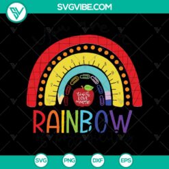 School SVG Teacher design featuring a colorful rainbow of possibilities Png - ideal back to school gift for teachers.