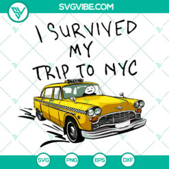 Spider Man SVG "I Survived NYC Trip" design, instant download - ideal for crafting projects and Spider-Man fans.