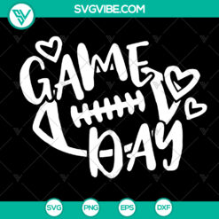 Game Day Football and Cheer Mom Cut Files - Love Football SVG design for Cricut and Silhouette, perfect for sports moms.