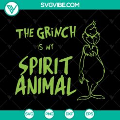 The Grinch Spirit Animal Christmas Svg - Green Merry Christmas Gift Shirt - Instant Download