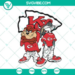 Looney Tunes Hip Hop Kansas City Chief SVG featuring a unique design for NFL football team fans. Perfect logo gift for Chiefs supporters.