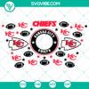 Kansas City Chiefs Starbucks Cup wrap SVG featuring football sport theme, ideal for instant download.