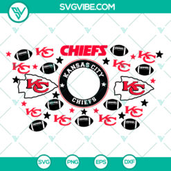 Kansas City Chiefs Starbucks wrap SVG featuring football sport design, ideal for sports fans and DIY projects.