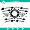 Jacksonville Jaguars Starbucks cup wrap SVG with football theme. Ideal for sports fans. Instant download design.