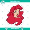 Ariel Mermaid SVG Cut File for crafts, featuring free magical design, perfect for DIY projects.