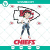 Kansas City Chiefs Betty Boop SVG featuring NFL girl logo. Download sports design for fans.