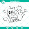 Minecraft themed SVG cut file suitable for Cricut & Silhouette machines, instant download option.