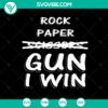 Rock Paper Scissors Gun SVG cut files for crafting, instant download. Great for DIY projects.
