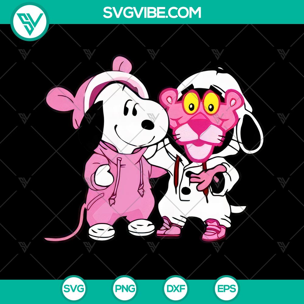 mockup-769101617.jpg Snoopy and Pink Panther PNG shirt bundle with instant download feature, playful and fun cartoon design on shirts.