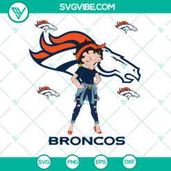 Denver Broncos Betty Boop NFL Girl Logo Sport Svg - Instant Download