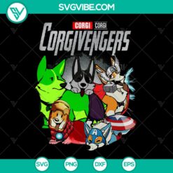 Corgi Avengers superhero dog lover SVG featuring a big butt corgi design. Instant downloadable file for dog lovers and corgi enthusiasts.