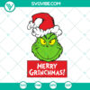 Merry Grinchmas SVG: Festive Grinch Christmas design with Santa hat. Perfect for gifts and shirts. Instant download.