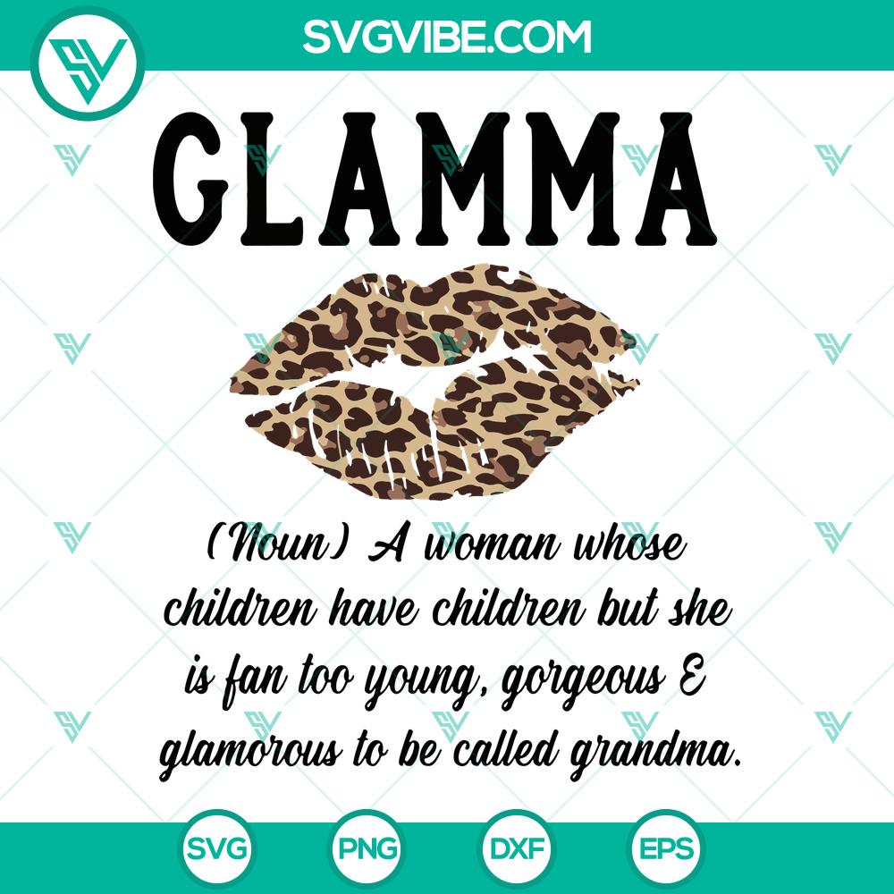 mockup-783216724.jpg Glamma SVG with Leopard Lips design for Grandma Gifts Cut Files.