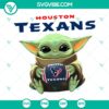 Houston Texans Baby Yoda Star Wars PNG Shirt, perfect football lover gift - cute and unique design with team logo and Yoda in gear.