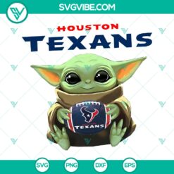 Houston Texans Baby Yoda Star Wars PNG Shirt, perfect football lover gift - cute and unique design with team logo and Yoda in gear.
