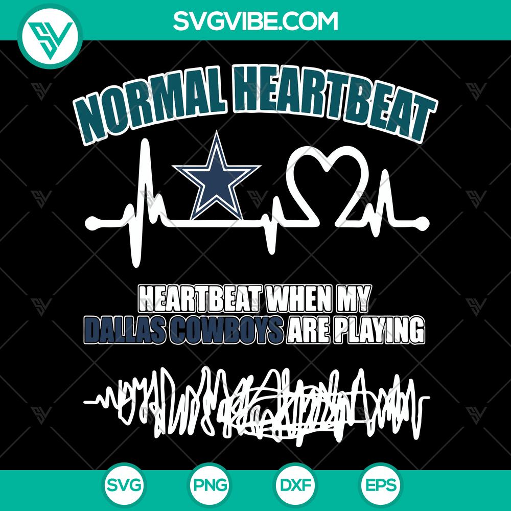 mockup-795764766.jpg Dallas Cowboys Heartbeat SVG design with Sport & Football NFL Teams Super Bowl theme, Instant Download option.