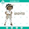 New Orleans Saints inspired NFL girl silhouette design, perfect for instant download. Great for fans of the team!