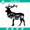 Moose and Elk USA State Mountains Svg File - Adventure Animal Design, perfect for wildlife lovers and outdoor enthusiasts.