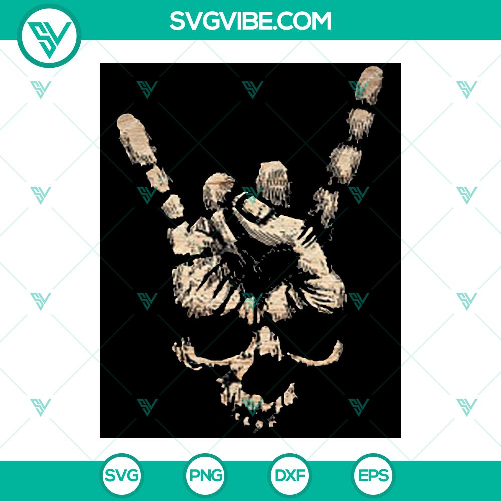 mockup-818747232.jpg Skull Rock And Roll SVG Cut File for instant download. Perfect for rock music lovers and Halloween crafts.