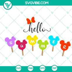 Mickey Mouse ice cream cone head SVG and PNG cut file for summer theme, instant download.