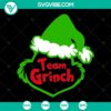 Team Grinch Christmas SVG Bundle showcasing Santa Hat, Matching Clothes, Shirt, Gifts, and Decor for instant download. Perfect for holiday crafts.