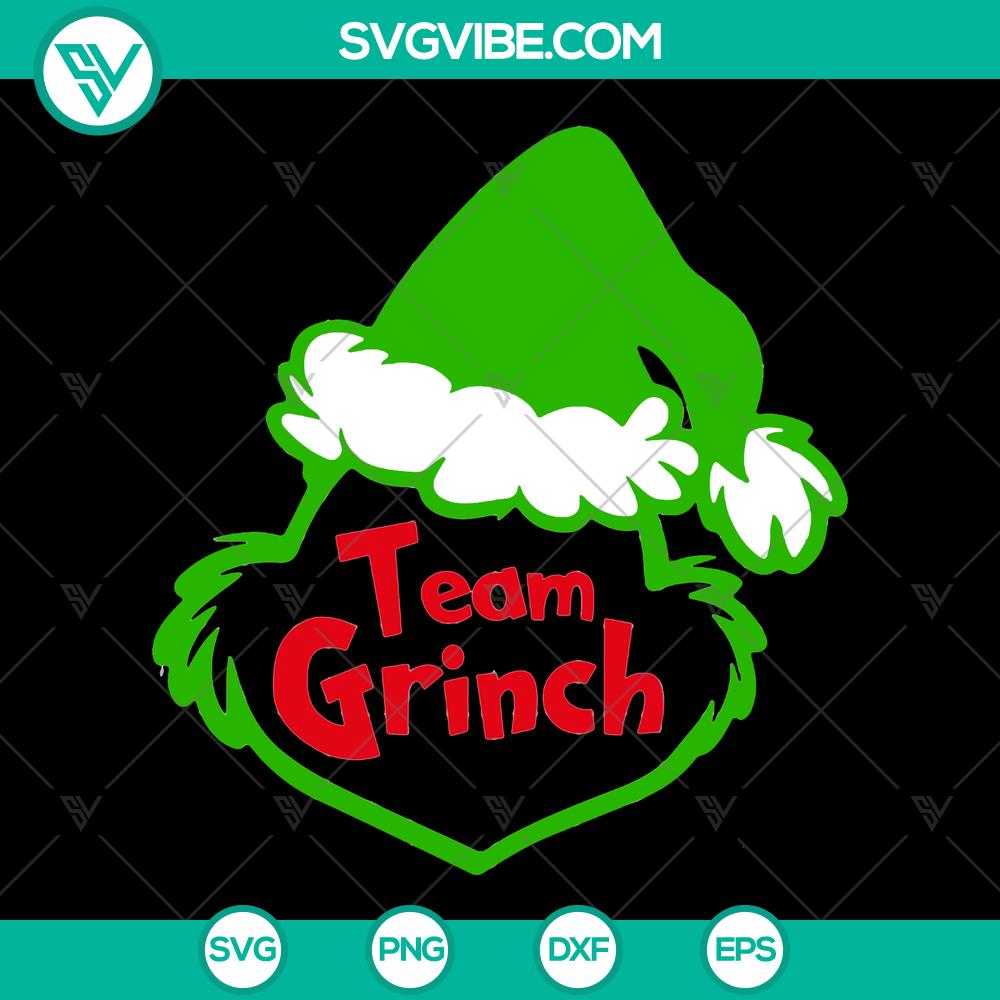 mockup-823363976.jpg Team Grinch Christmas SVG Bundle showcasing Santa Hat, Matching Clothes, Shirt, Gifts, and Decor for instant download. Perfect for holiday crafts.